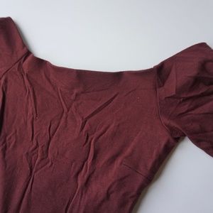 New with Tags H&M Maroon Midi Dress - Size 2
